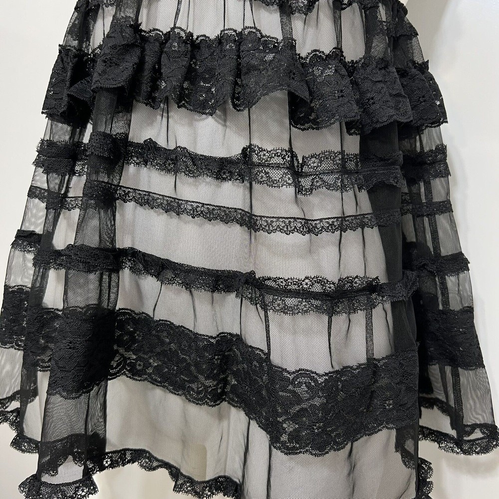 Victoria's Secret Sexy Ruffled Lace Lingerie Dress Mesh - Picture 5 of 11